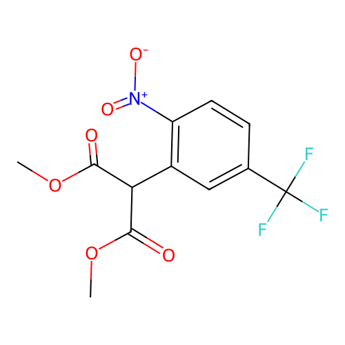 1,3-Dimethyl 2-[2-nitro-5-(trifluoromethyl)phenyl]propanedioate structure