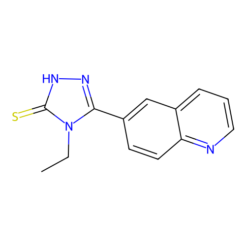 4-ethyl-5-(6-quinolinyl)-4H-1,2,4-triazole-3-thiol structure