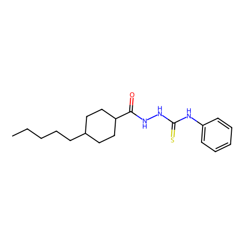2-[(4-pentylcyclohexyl)carbonyl]-N-phenyl-1-hydrazinecarbothioamide structure