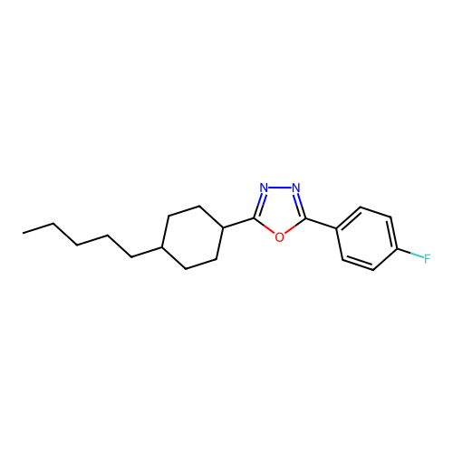 2-(4-Fluorophenyl)-5-(4-pentylcyclohexyl)-1,3,4-oxadiazole structure
