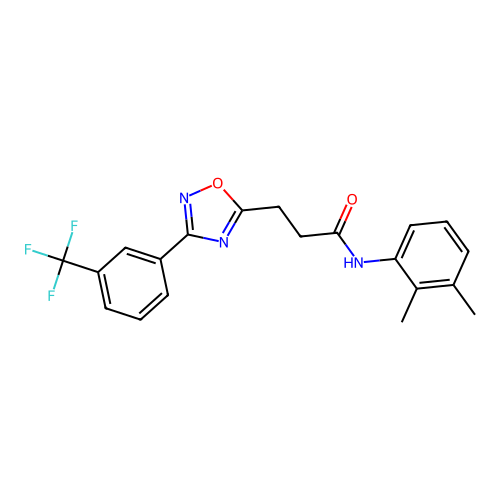N-(2,3-dimethylphenyl)-3-{3-[3-(trifluoromethyl)phenyl]-1,2,4-oxadiazol-5-yl}propanamide structure