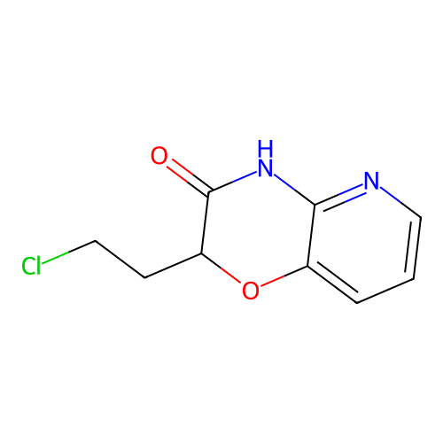 2-(2-chloroethyl)-2H,3H,4H-pyrido[3,2-b][1,4]oxazin-3-one structure