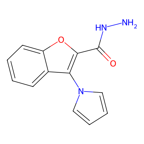 3-(1H-pyrrol-1-yl)-1-benzofuran-2-carbohydrazide structure
