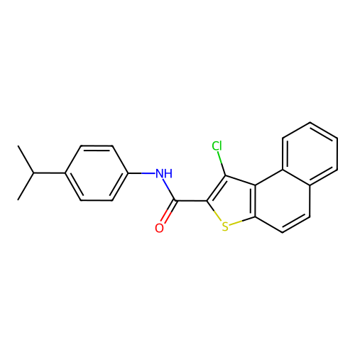 1-chloro-N-(4-isopropylphenyl)naphtho[2,1-b]thiophene-2-carboxamide structure