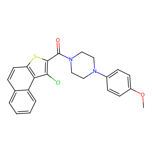 (1-Chloronaphtho[2,1-b]thiophen-2-yl)[4-(4-methoxyphenyl)piperazino]methanone structure