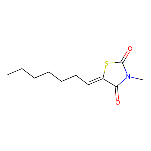 5-Heptylidene-3-methyl-1,3-thiazolidine-2,4-dione structure