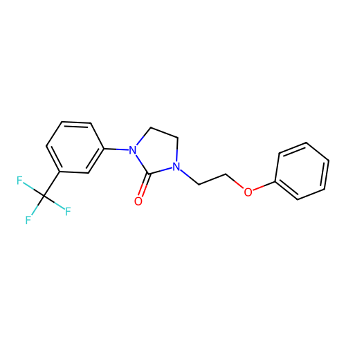 1-(2-Phenoxyethyl)-3-[3-(trifluoromethyl)phenyl]imidazolidin-2-one structure