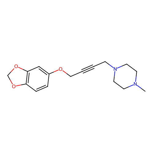 1-[4-(1,3-Benzodioxol-5-yloxy)-2-butynyl]-4-methylpiperazine structure