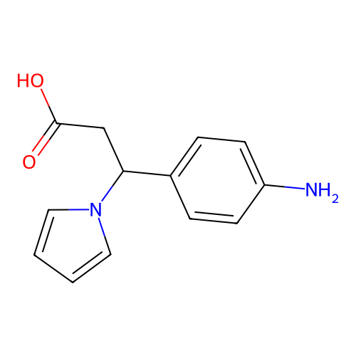 3-(4-aminophenyl)-3-(1H-pyrrol-1-yl)propanoic acid structure