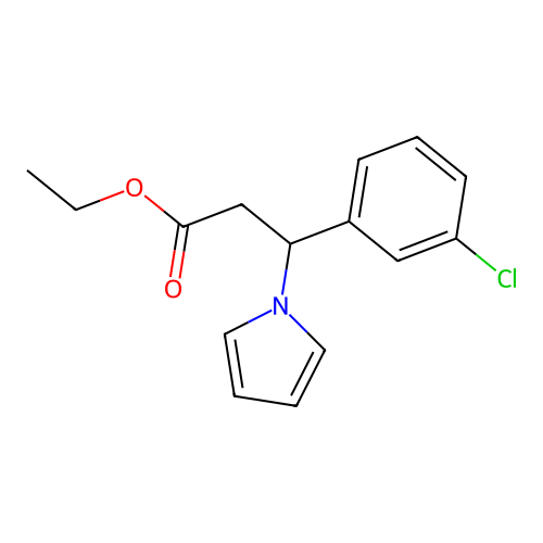 ethyl 3-(3-chlorophenyl)-3-(1H-pyrrol-1-yl)propanoate structure