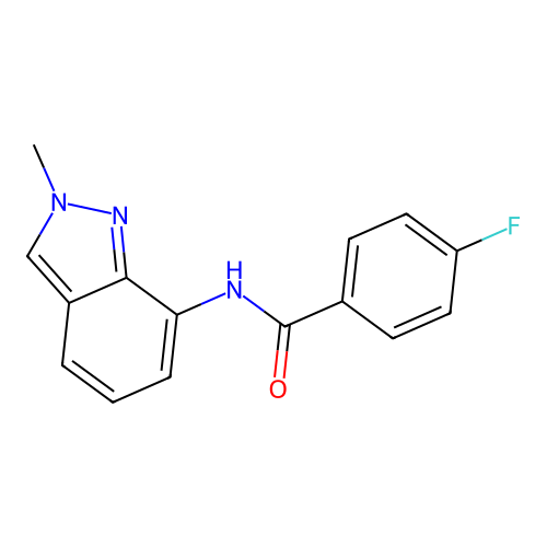 4-fluoro-N-(2-methylindazol-7-yl)benzamide structure