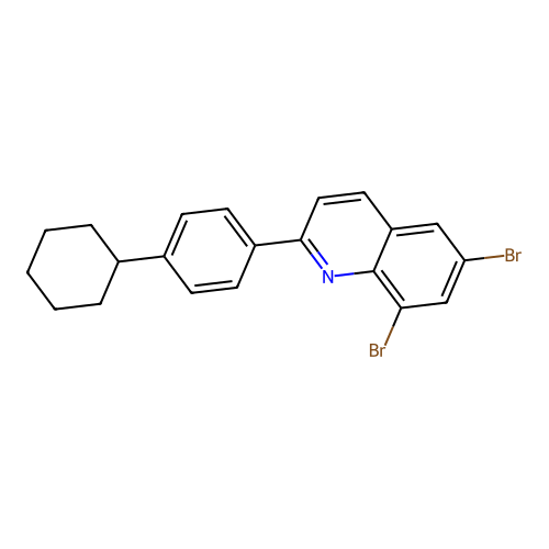 6,8-Dibromo-2-(4-cyclohexylphenyl)quinoline structure