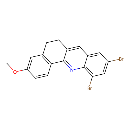 9,11-Dibromo-3-methoxy-5,6-dihydrobenzo[c]acridine structure
