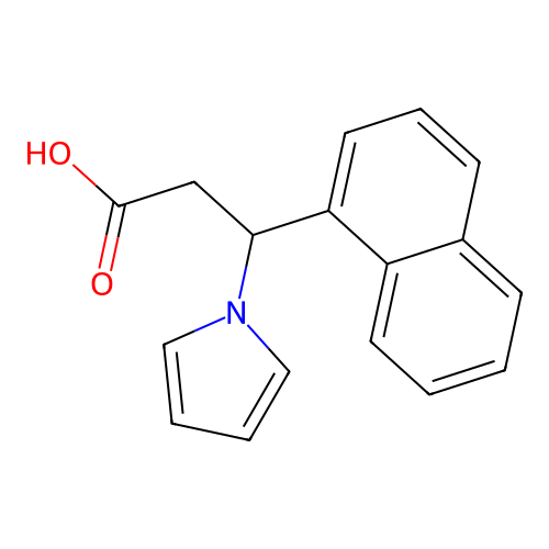 3-(naphthalen-1-yl)-3-(1H-pyrrol-1-yl)propanoic acid structure