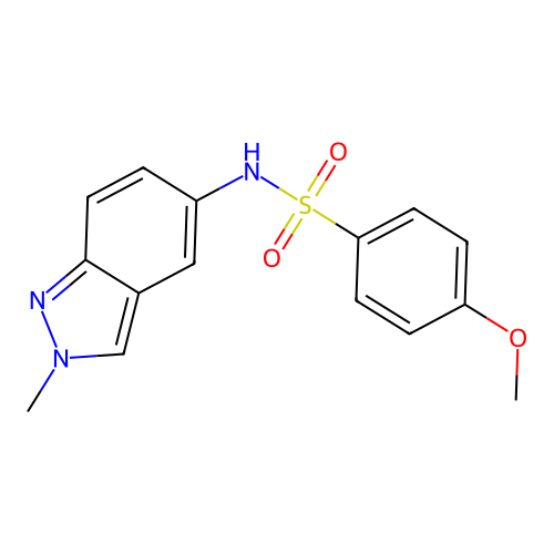 4-methoxy-N-(2-methylindazol-5-yl)benzenesulfonamide structure