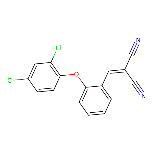 2-{[2-(2,4-Dichlorophenoxy)phenyl]methylene}malononitrile structure
