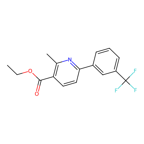 Ethyl 2-methyl-6-[3-(trifluoromethyl)phenyl]nicotinate structure