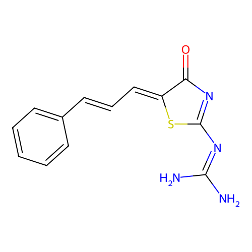 2-(5-Cinnamylidene-4-oxo-1,3-thiazol-2-yl)guanidine structure