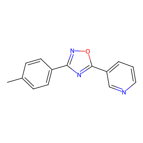 3-[3-(4-Methylphenyl)-1,2,4-oxadiazol-5-yl]pyridine structure