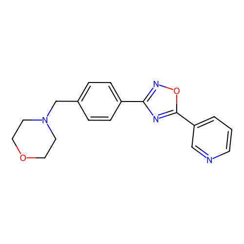 4-{4-[5-(3-Pyridinyl)-1,2,4-oxadiazol-3-yl]benzyl}morpholine structure