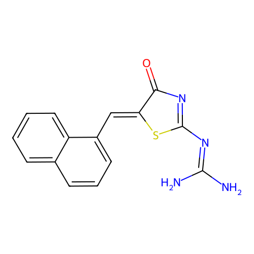 2-[5-(Naphthalen-1-ylmethylidene)-4-oxo-1,3-thiazol-2-yl]guanidine structure