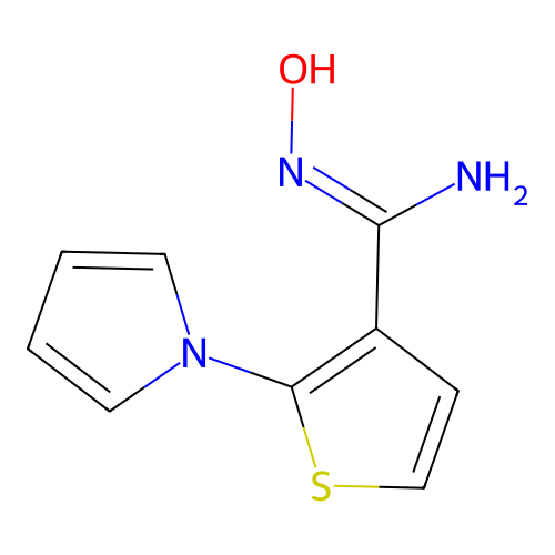 N'-hydroxy-2-pyrrol-1-yl-thiophene-3-carboxamidine structure