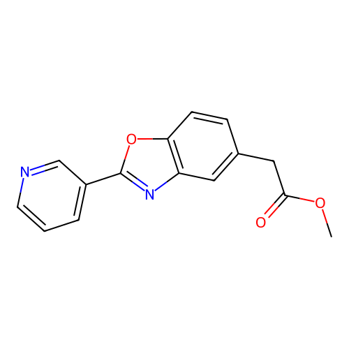 Methyl 2-[2-(3-pyridinyl)-1,3-benzoxazol-5-yl]acetate structure