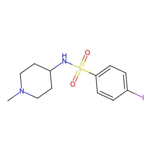 4-iodo-N-(1-methyl-4-piperidinyl)benzenesulfonamide structure