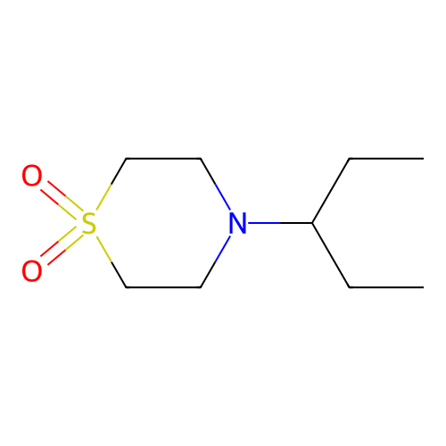 4-Pentan-3-yl-1,4-thiazinane 1,1-dioxide structure
