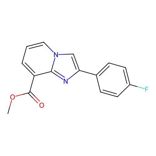 Methyl 2-(4-fluorophenyl)imidazo[1,2-a]pyridine-8-carboxylate structure