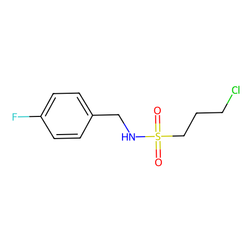 3-chloro-N-(4-fluorobenzyl)-1-propanesulfonamide structure