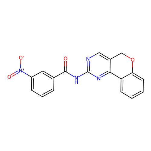 N-(5H-chromeno[4,3-d]pyrimidin-2-yl)-3-nitrobenzenecarboxamide structure