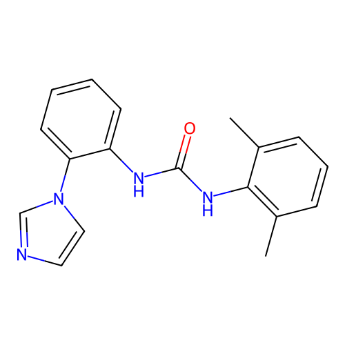 N-(2,6-dimethylphenyl)-N'-[2-(1H-imidazol-1-yl)phenyl]urea structure