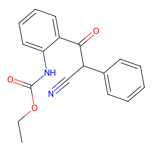 ethyl N-[2-(2-cyano-2-phenylacetyl)phenyl]carbamate structure