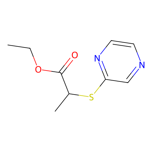 Ethyl 2-(2-pyrazinylsulfanyl)propanoate structure