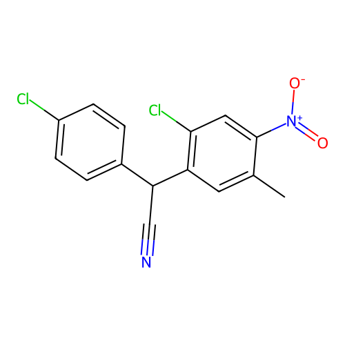 2-(2-Chloro-5-methyl-4-nitrophenyl)-2-(4-chlorophenyl)acetonitrile structure