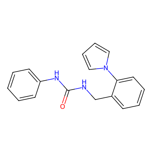 N-phenyl-N'-[2-(1H-pyrrol-1-yl)benzyl]urea structure