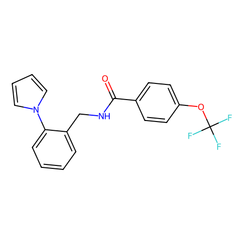 N-[(2-pyrrol-1-ylphenyl)methyl]-4-(trifluoromethoxy)benzamide structure
