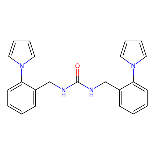 N,N'-bis[2-(1H-pyrrol-1-yl)benzyl]urea structure