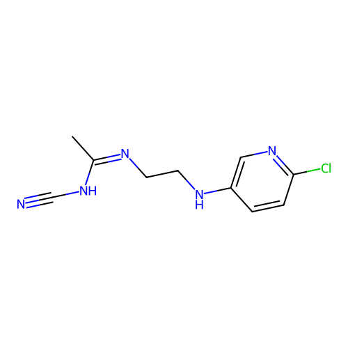 N-{2-[(6-chloro-3-pyridinyl)amino]ethyl}-N'-cyanoethanimidamide structure