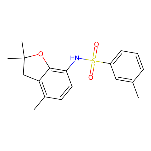 3-methyl-N-(2,2,4-trimethyl-2,3-dihydro-1-benzofuran-7-yl)benzenesulfonamide structure
