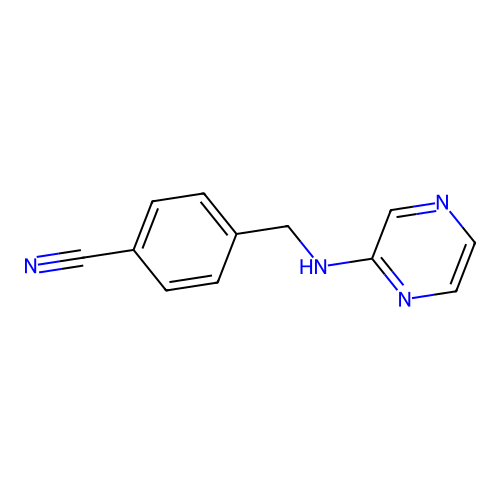 4-[(2-Pyrazinylamino)methyl]benzenecarbonitrile structure