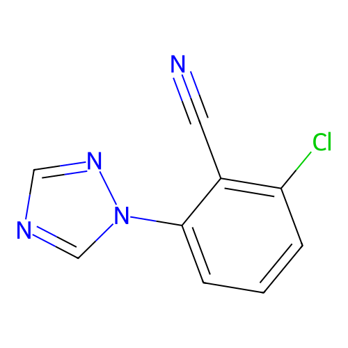 2-chloro-6-(1H-1,2,4-triazol-1-yl)benzenecarbonitrile structure
