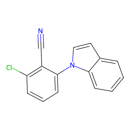 2-chloro-6-(1H-indol-1-yl)benzenecarbonitrile structure
