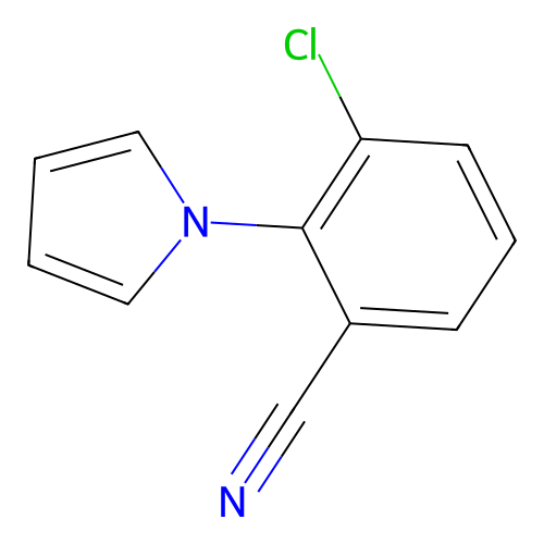3-chloro-2-(1H-pyrrol-1-yl)benzenecarbonitrile structure