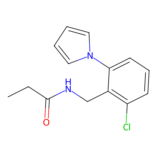 N-[2-chloro-6-(1H-pyrrol-1-yl)benzyl]propanamide structure