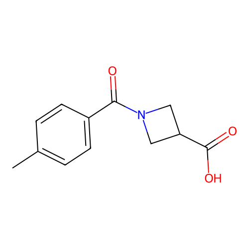 1-(4-methylbenzoyl)azetidine-3-carboxylic Acid structure