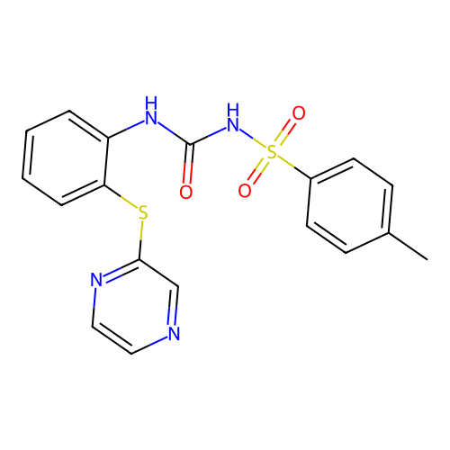 1-(4-Methylphenyl)sulfonyl-3-(2-pyrazin-2-ylsulfanylphenyl)urea structure