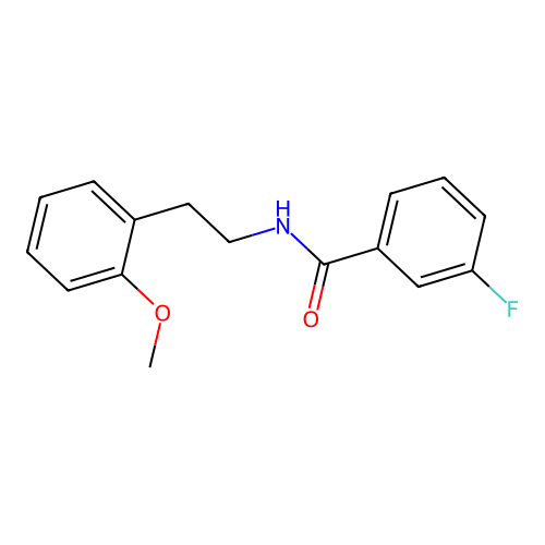 3-fluoro-N-[2-(2-methoxyphenyl)ethyl]benzamide structure