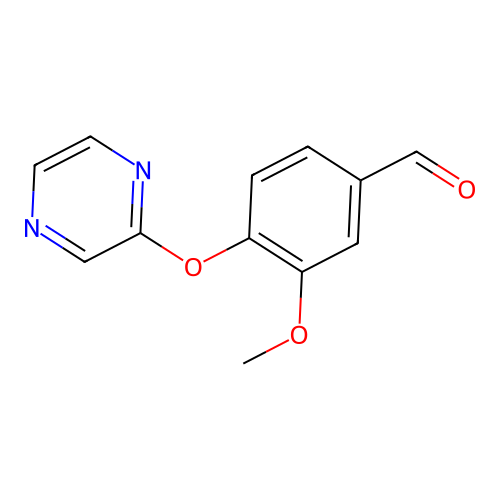 3-Methoxy-4-(2-pyrazinyloxy)benzenecarbaldehyde structure
